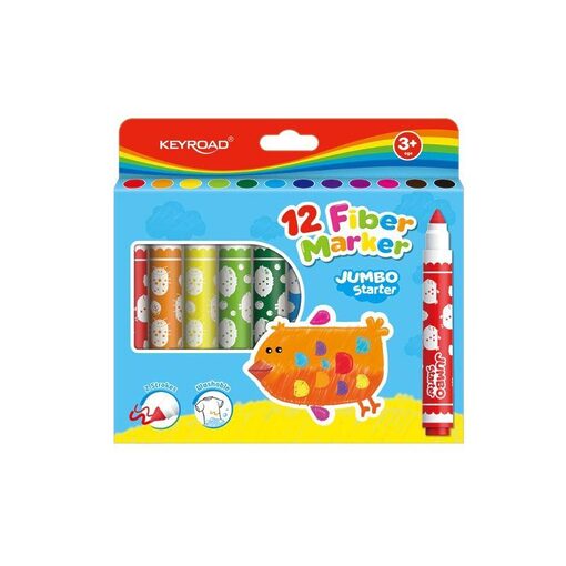 Fiber markers Jumbo starter 12 styks pak