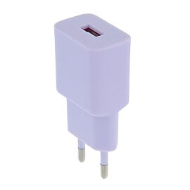 220V Lader med 1x USB port Lilla