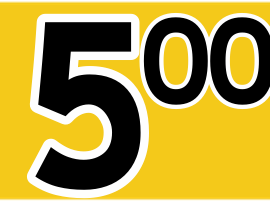 Varer til 5,00