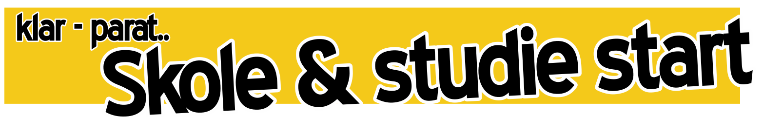 klar parat skole og studie start